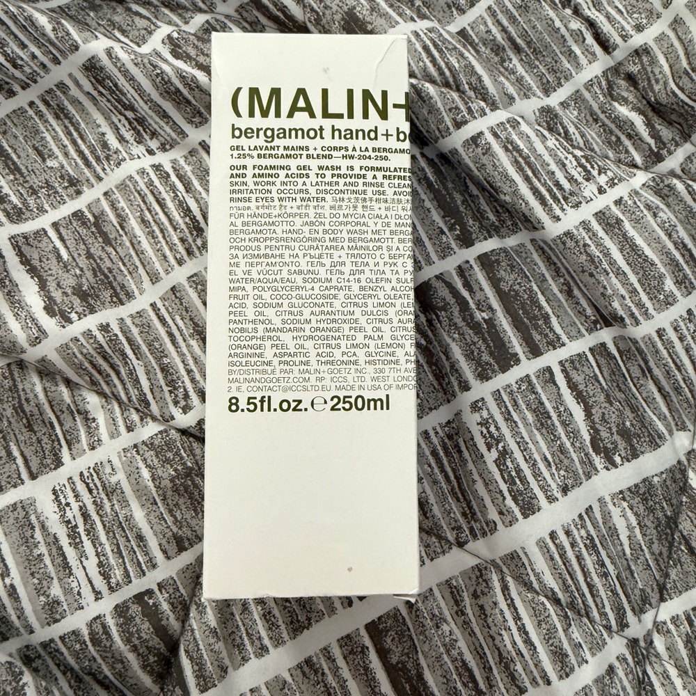 MALIN + GOETZ bergamont hand + body wash 250ml